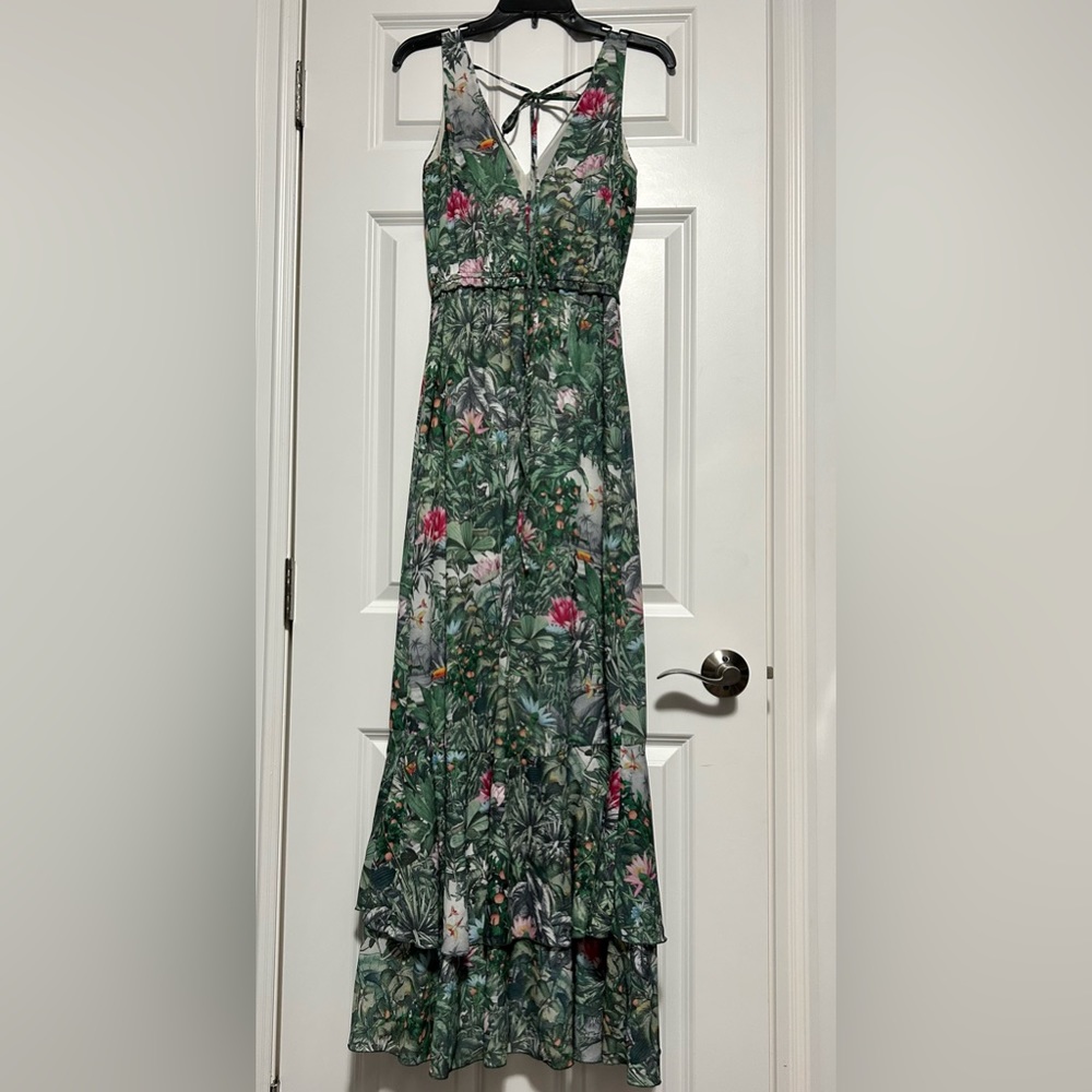 H&M conscious collection tropical print maxi dress